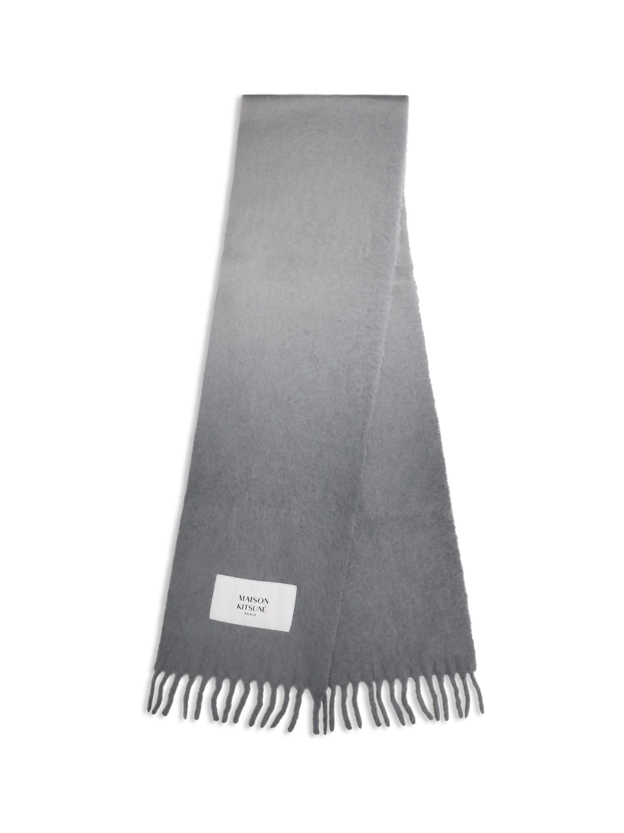 MAISON KITSUNÉ OS gradient-efect alpaca scarf 
