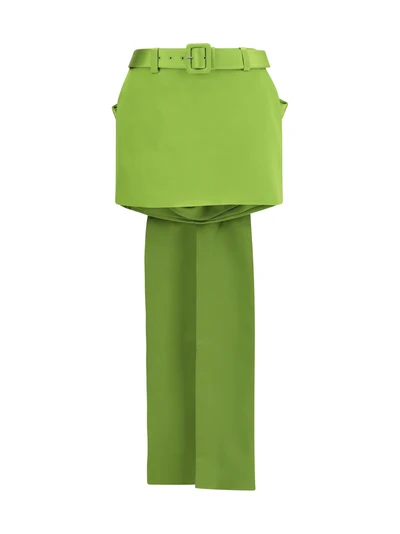 satin bow mini skirt
