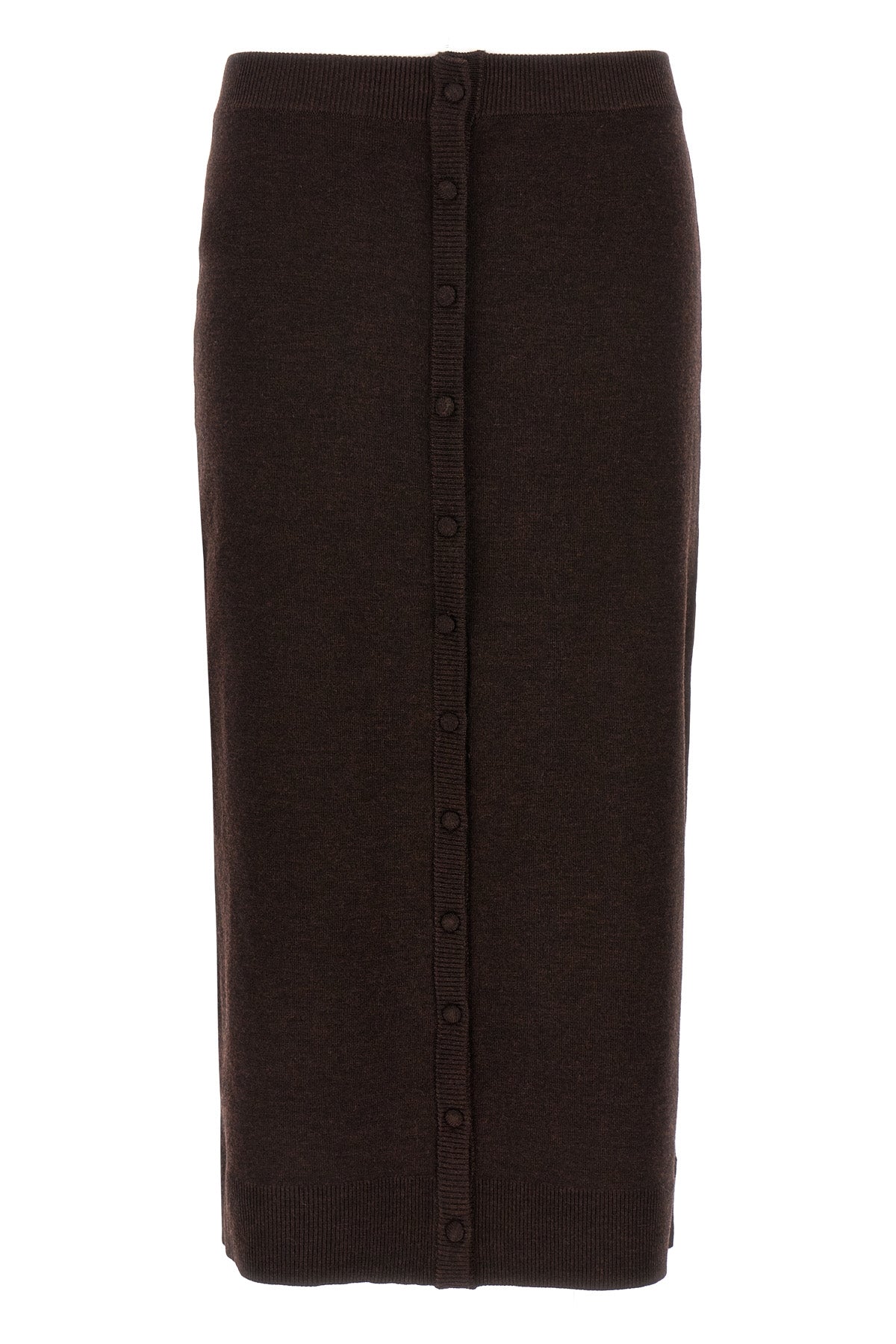 VICTORIA BECKHAM S midi skirt in slightly stretch wool knit