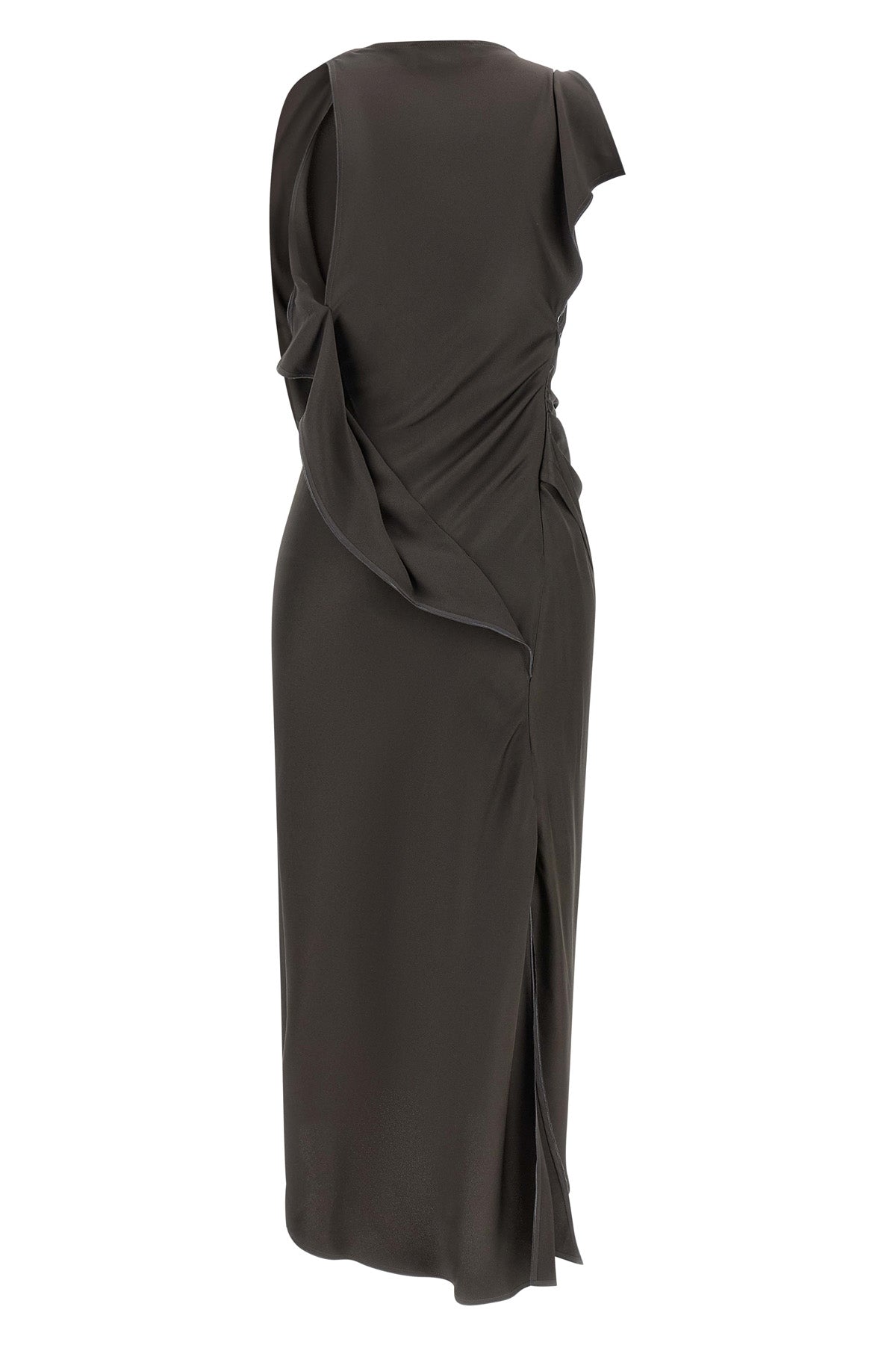 VICTORIA BECKHAM 6 kyra crêpe satin midi dress draped