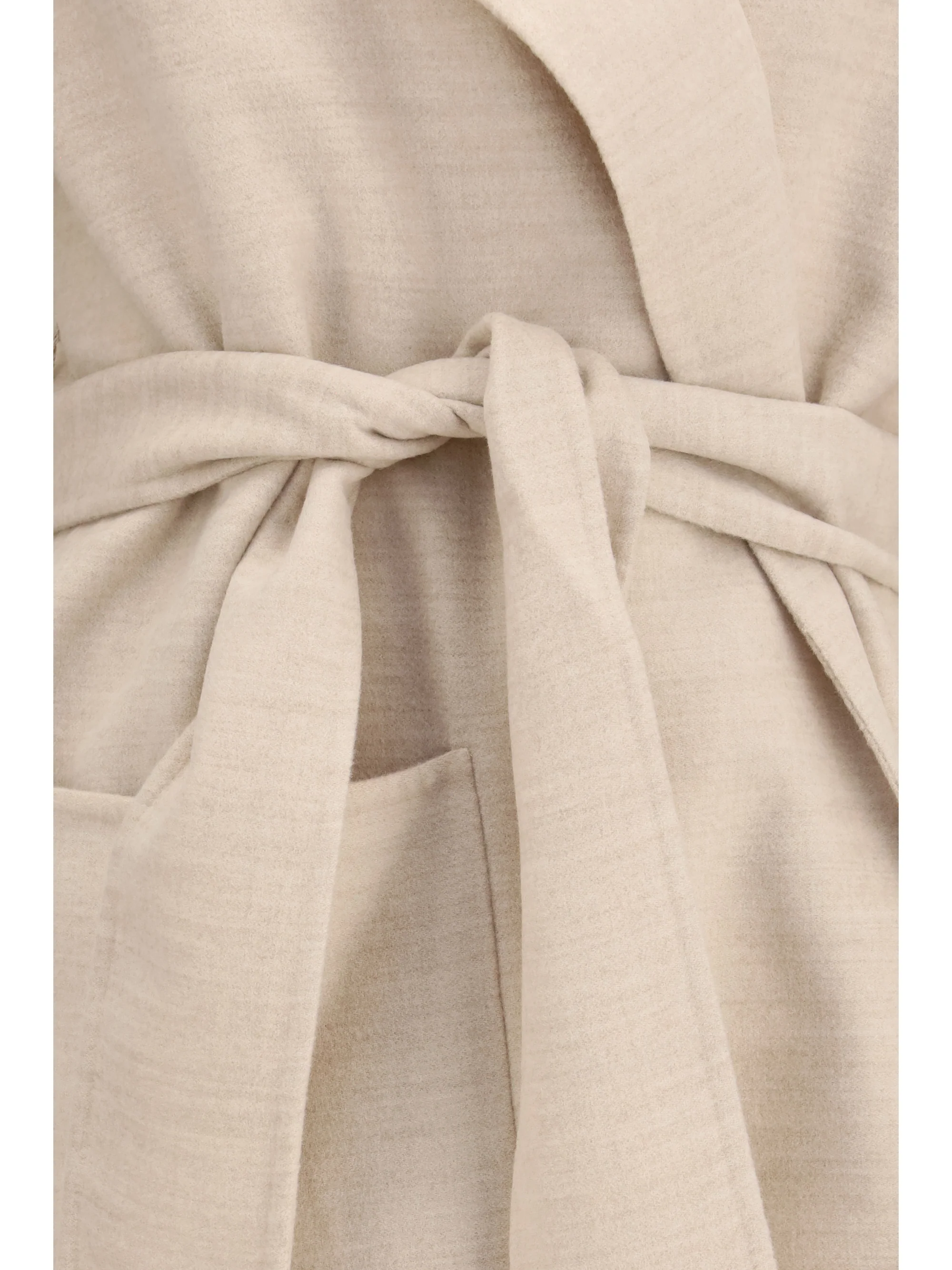belted double wool coat