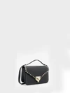 grained calfskin small rockstud crossbody bag