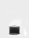grained calfskin small rockstud crossbody bag