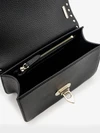 grained calfskin small rockstud crossbody bag