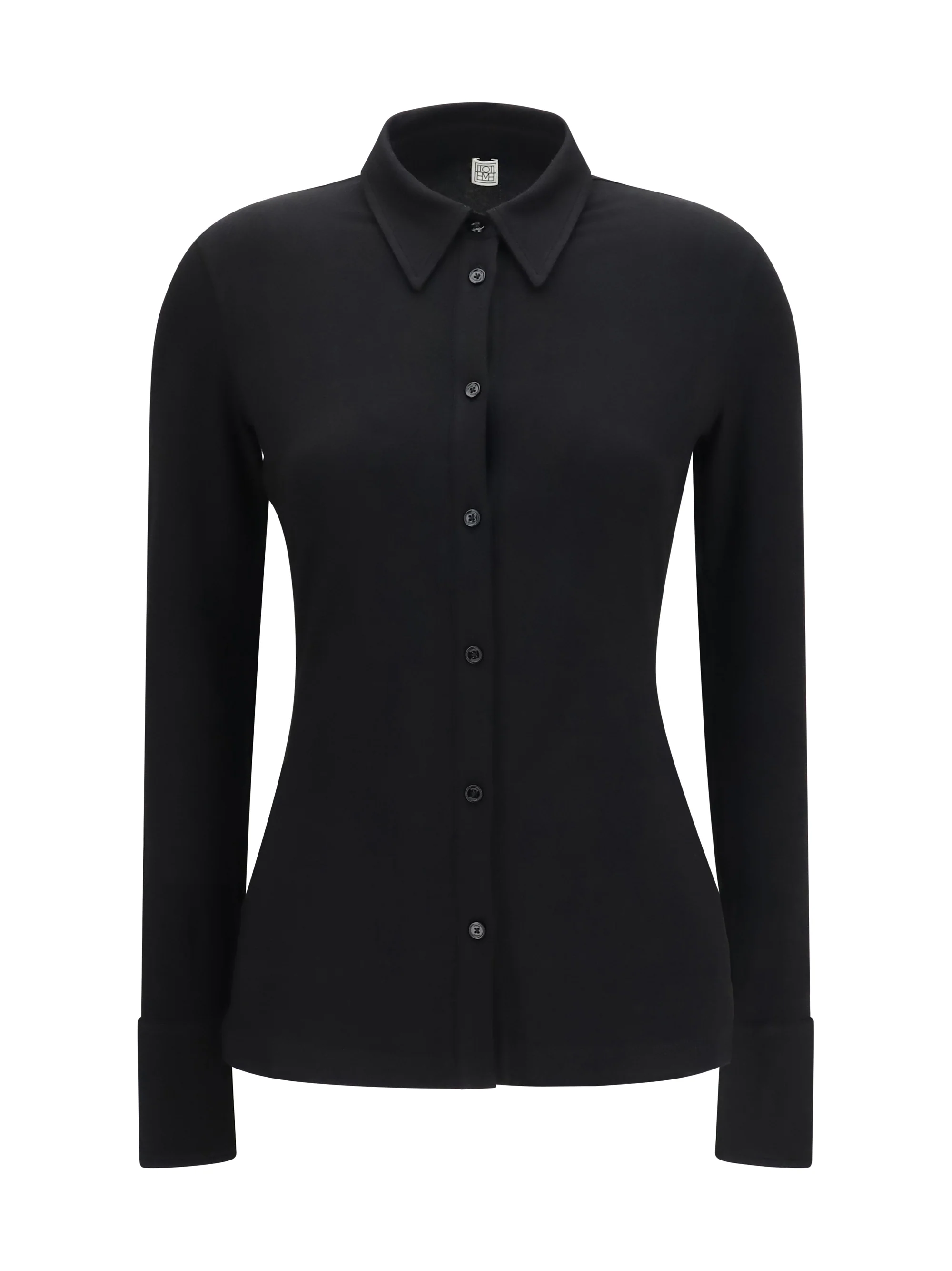 viscose shirt with high cuffs