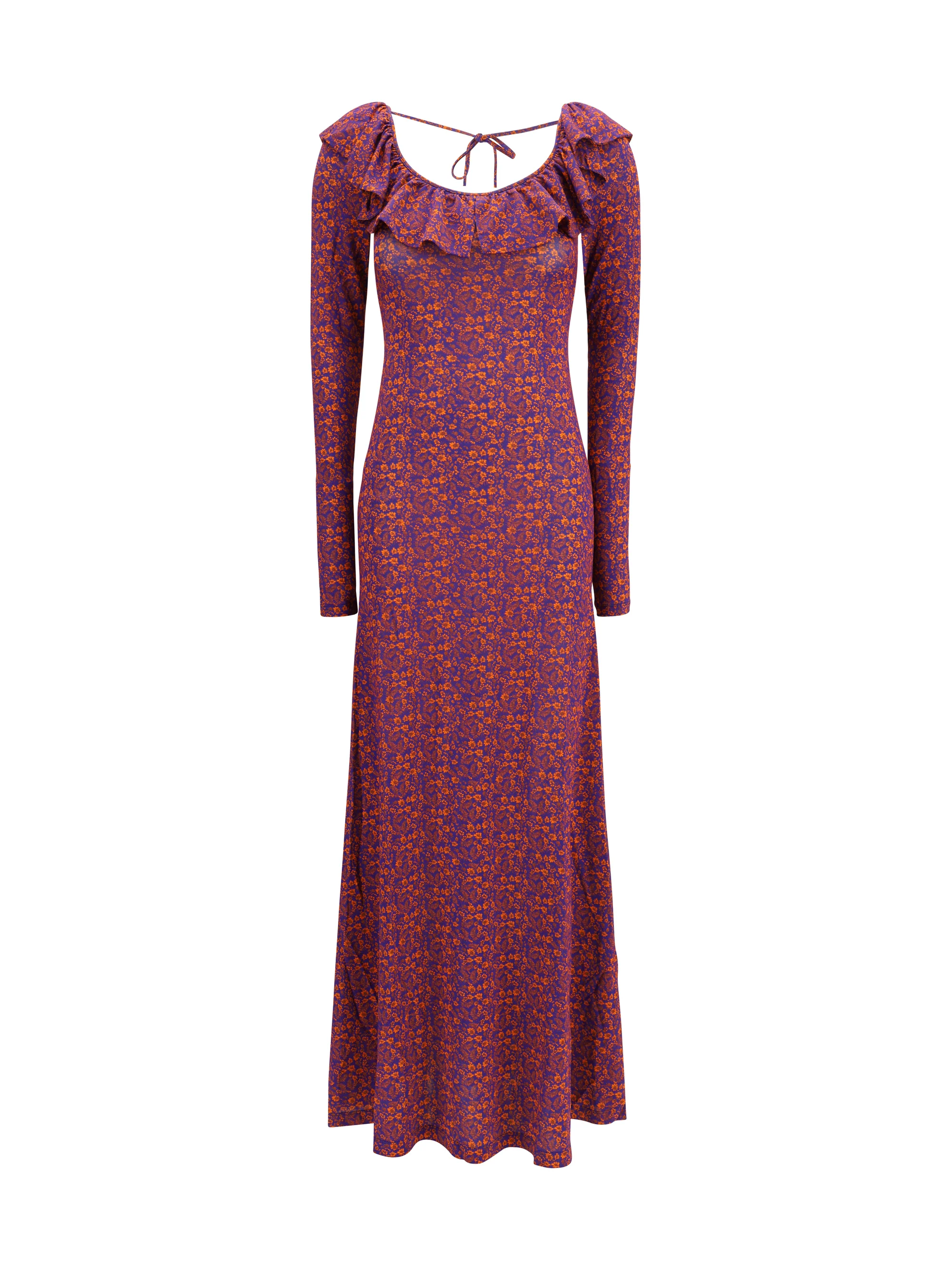 patterned jersey dress