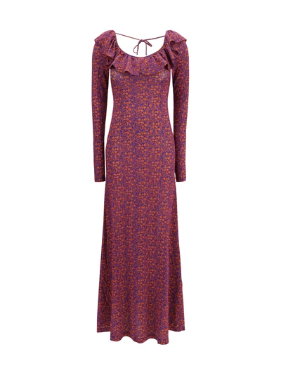 patterned jersey dress