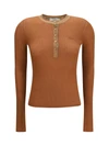 ultra-fine wool knit henley top