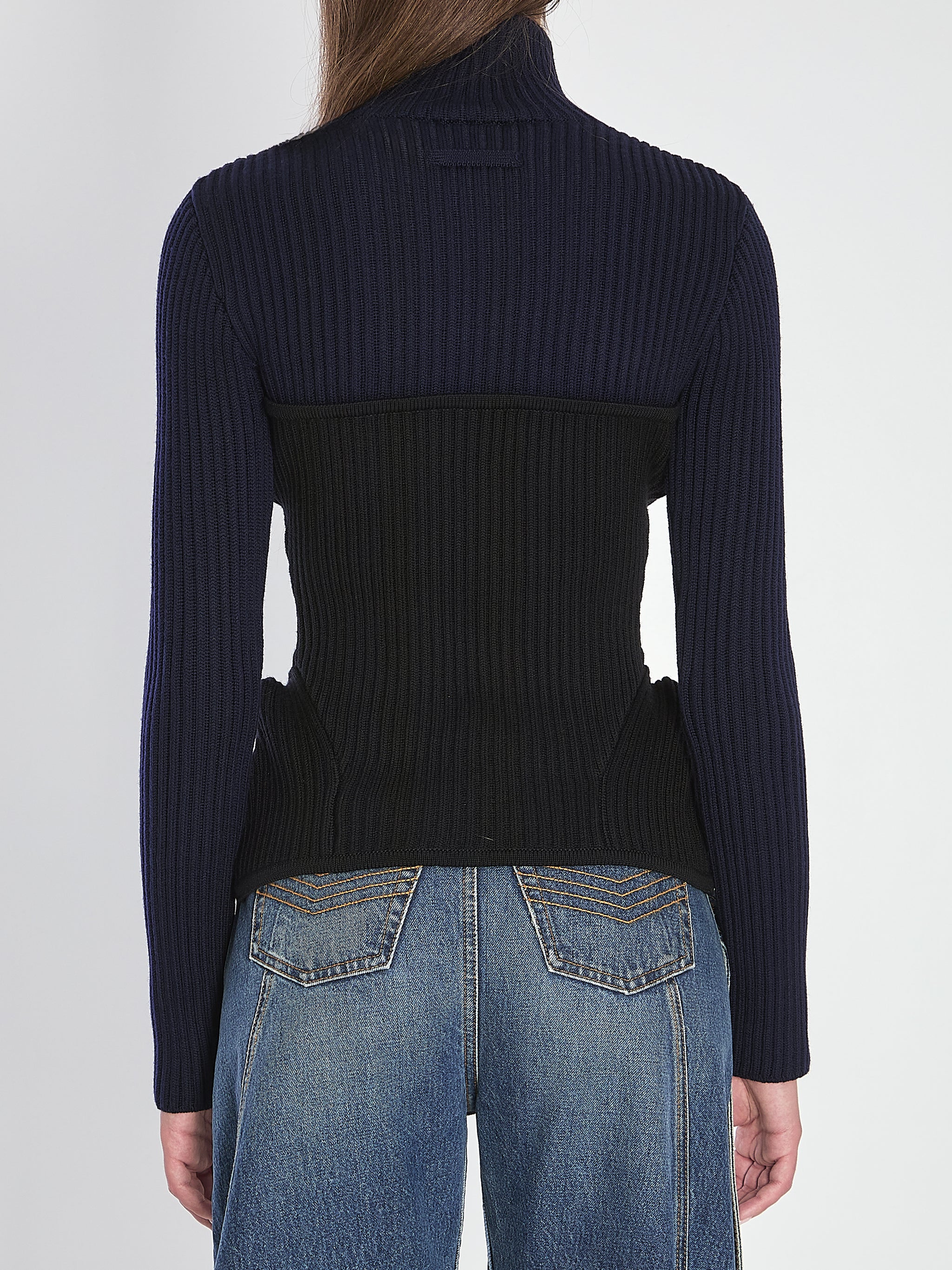 ribbed knit pullover