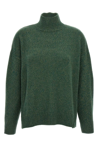 convertible sweater in wool blend mouline