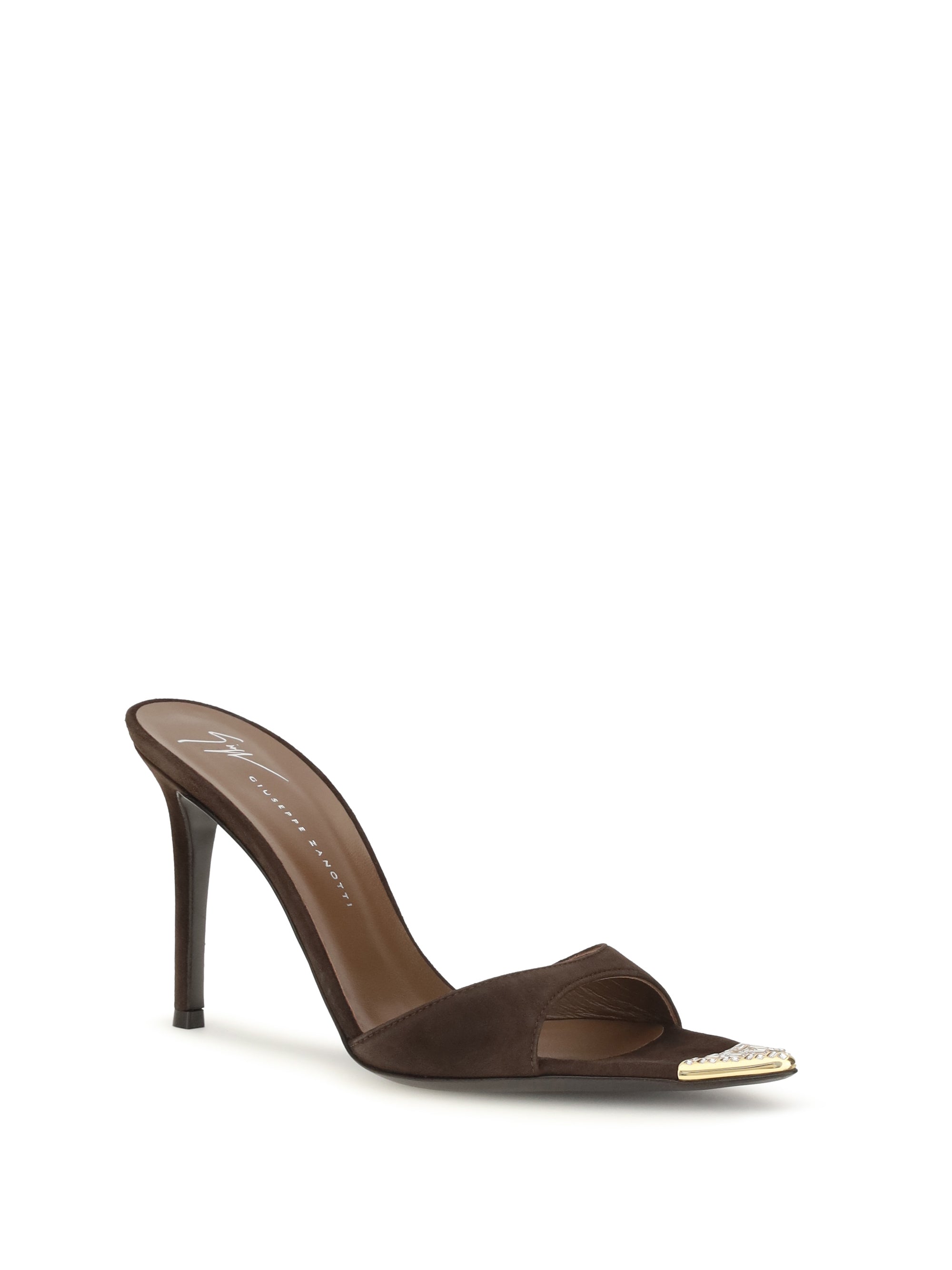 GIUSEPPE ZANOTTI 36 intrigo jewelry mules sandals