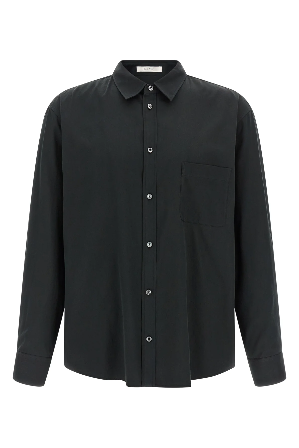 THE ROW L perlo shirt in garment-washed cotton poplin