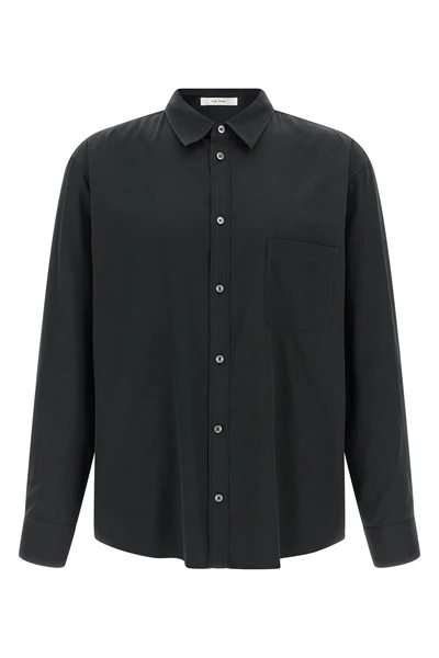 perlo shirt in garment-washed cotton poplin