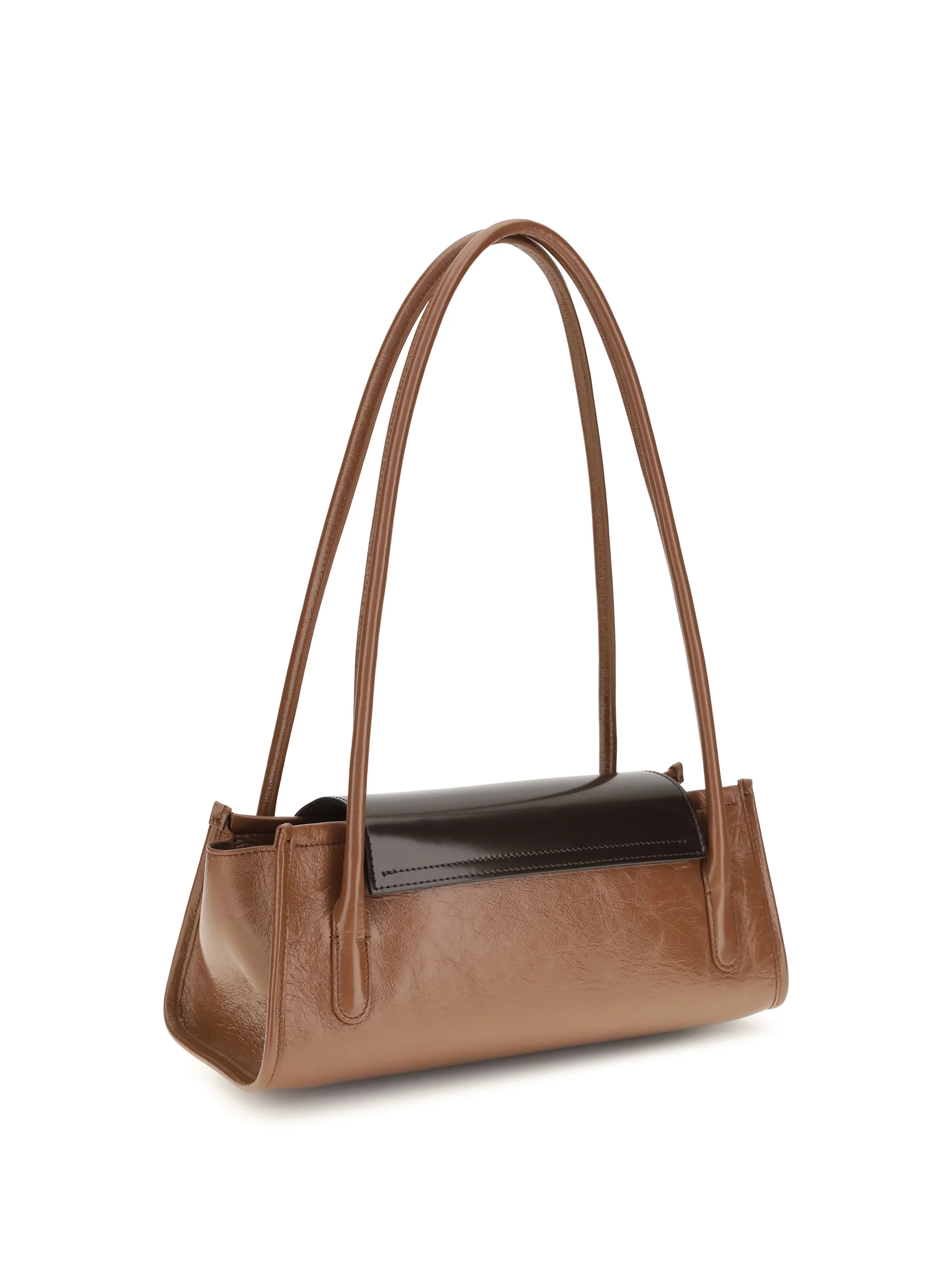 trunkette leather shoulder bag