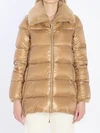 light puffer with collar ecofur