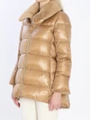 light puffer with collar ecofur