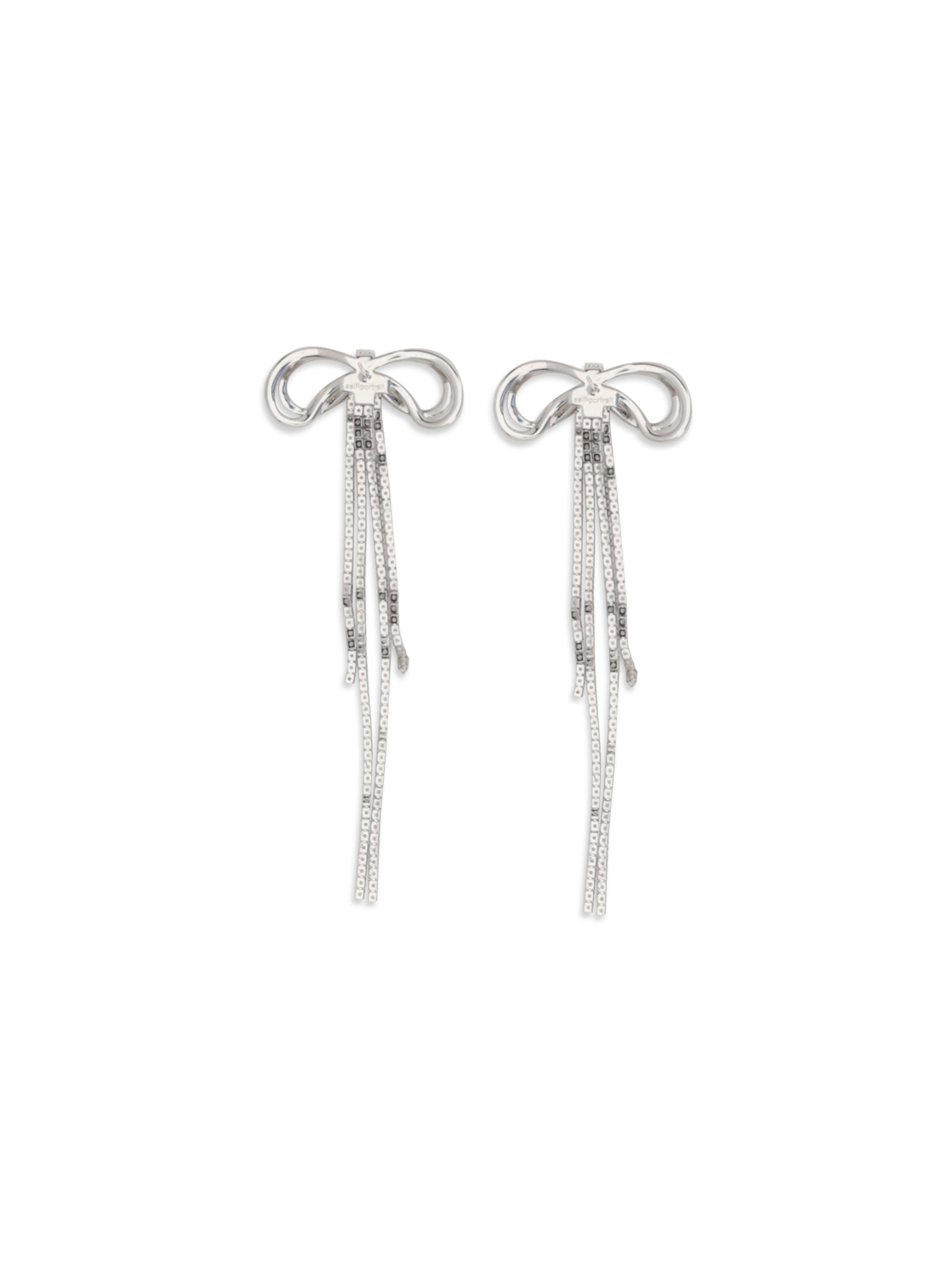 double crystal bow earrings