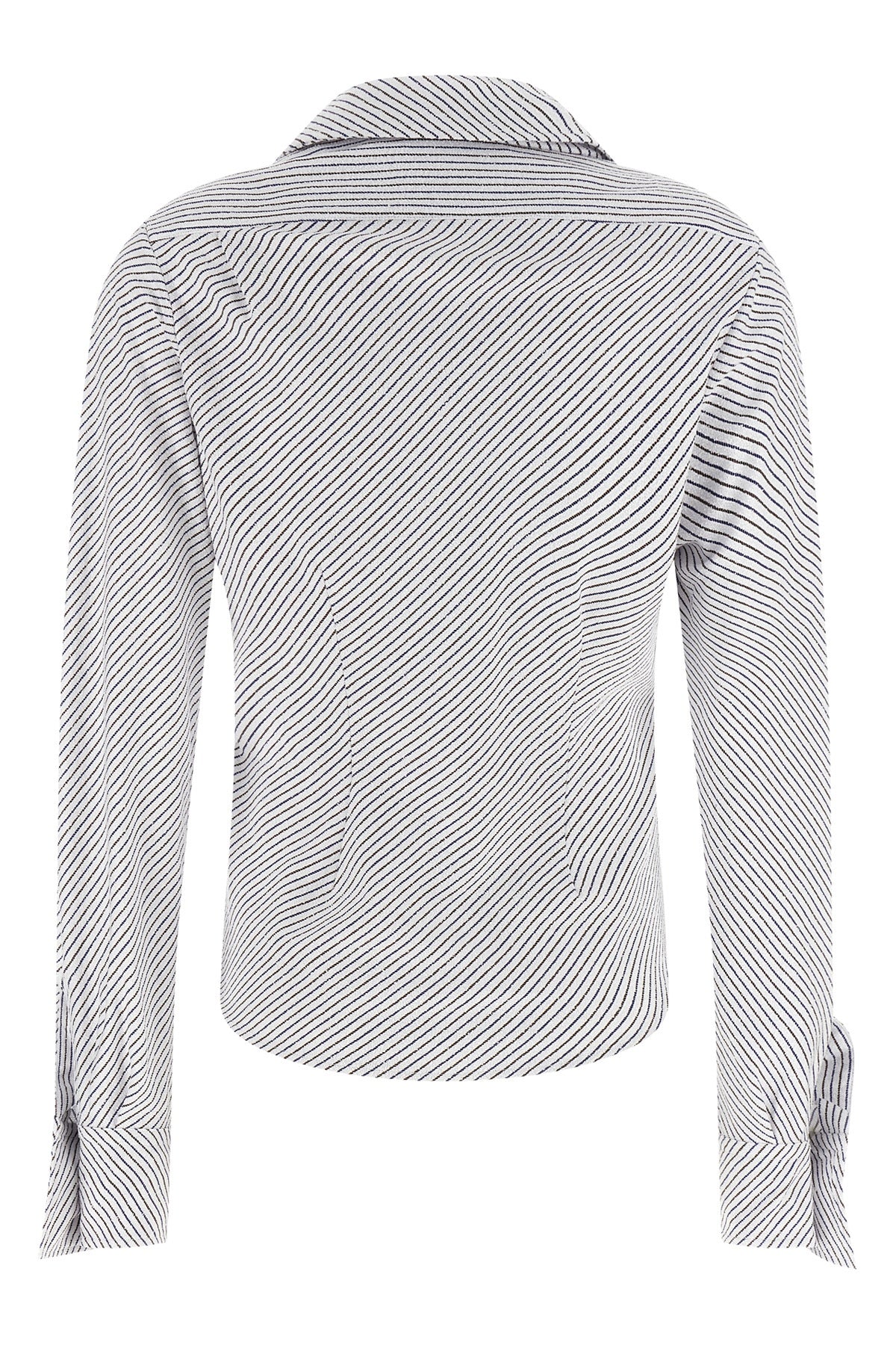 VIVIENNE WESTWOOD 38 drunken two-tone striped cotton terry shirt