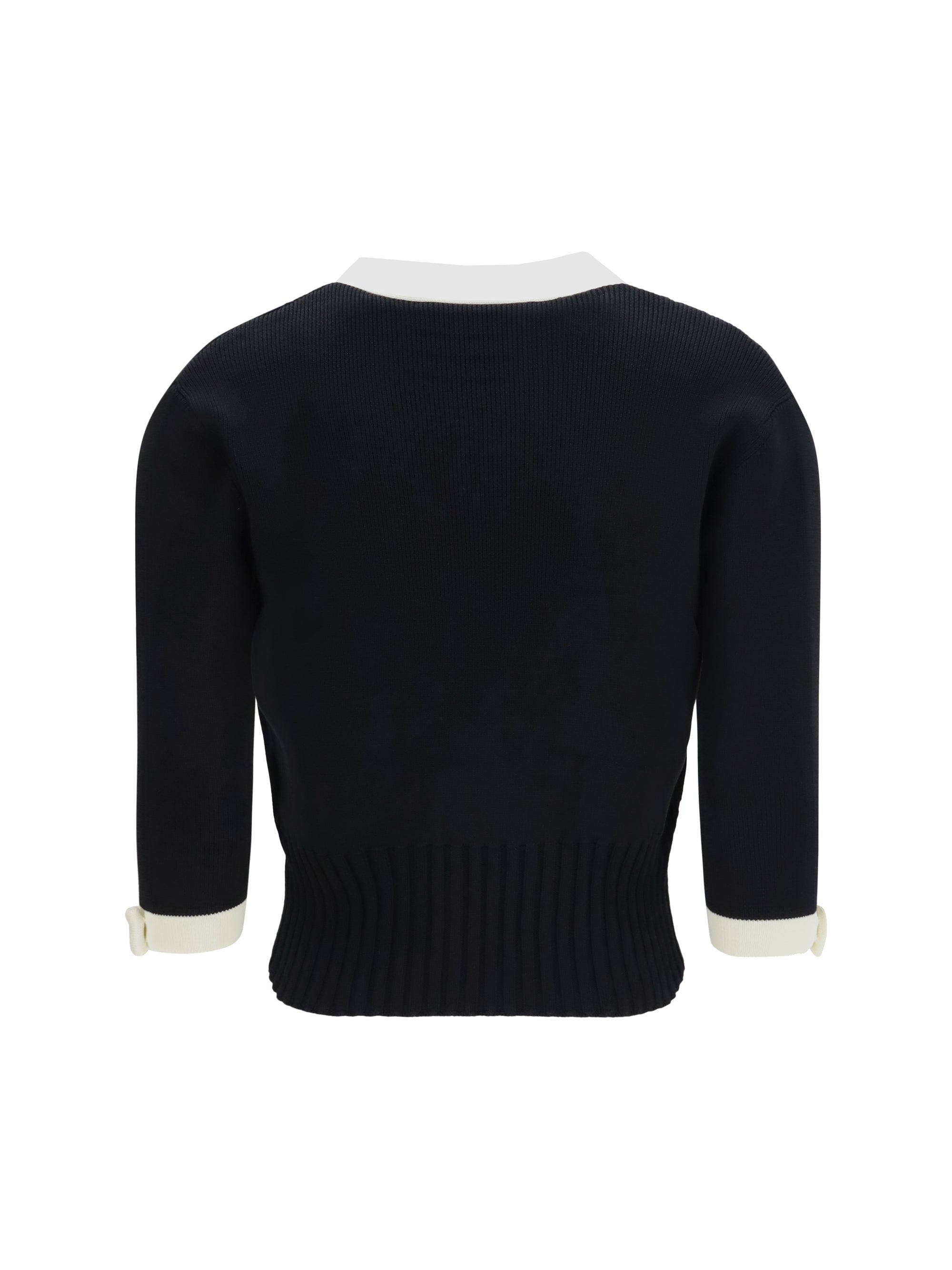 VALENTINO L bicolor v-neck cardigan