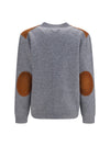 suede and wool cardigan