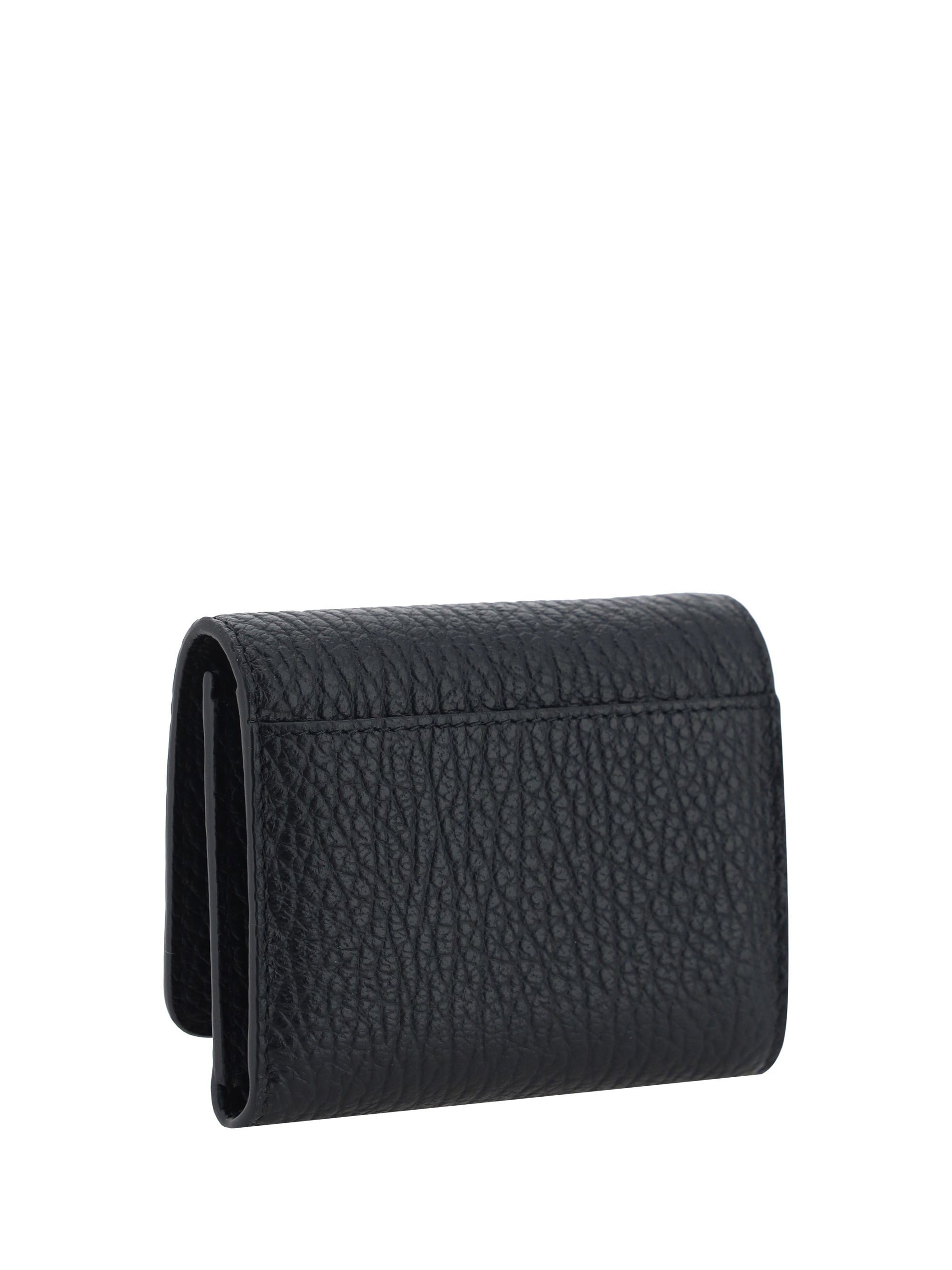 grained leather wallet