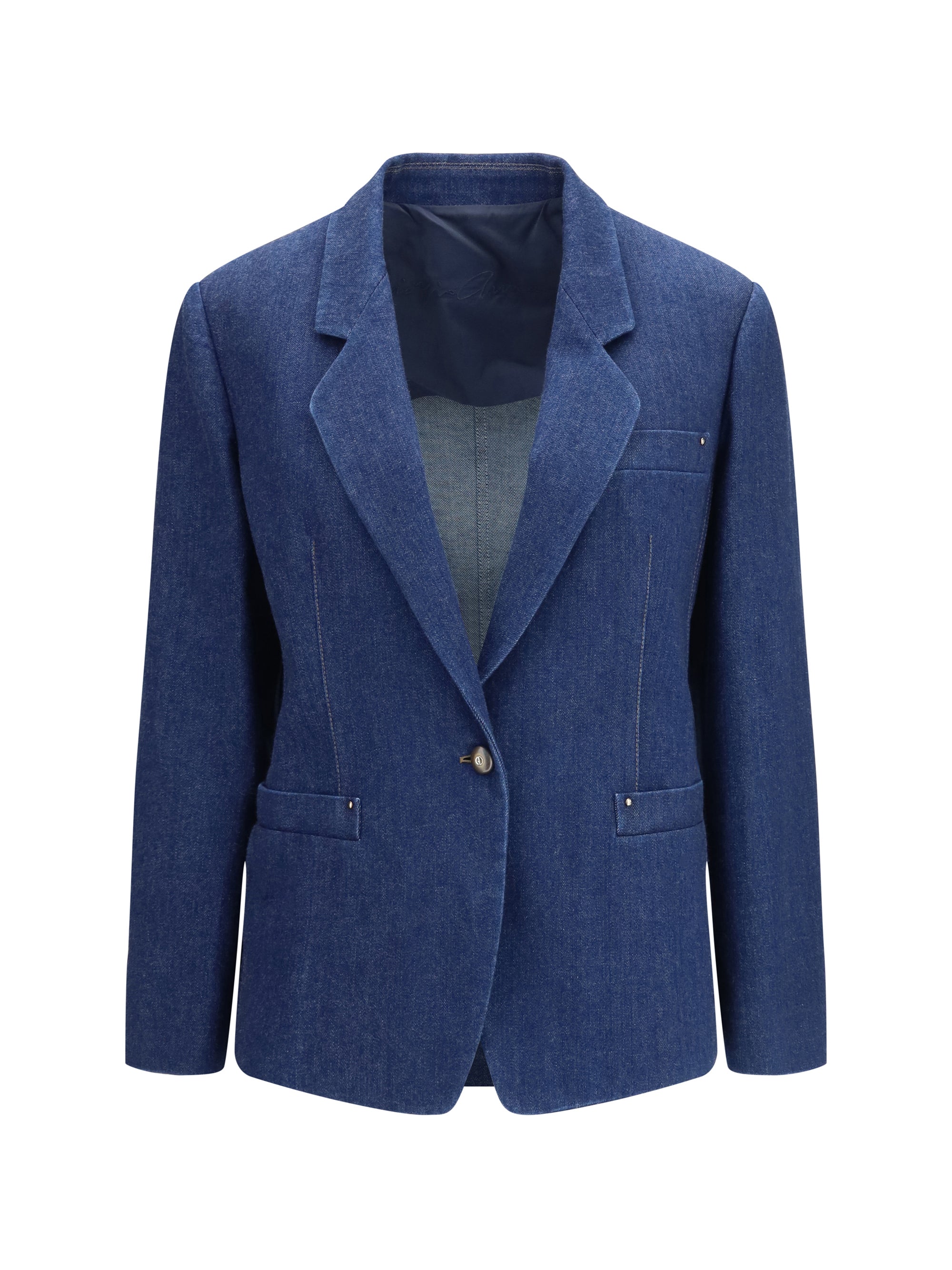 GIORGIO ARMANI 44 single-breasted denim jacket 