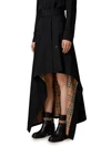 asymmetric midi trench skirt