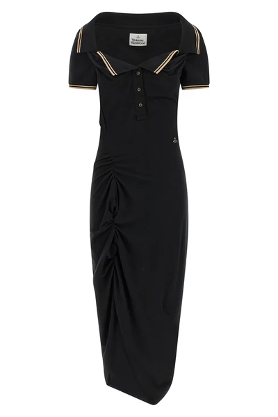 the vivienne westwood long monday pulling midi dress reinterprets the codes of