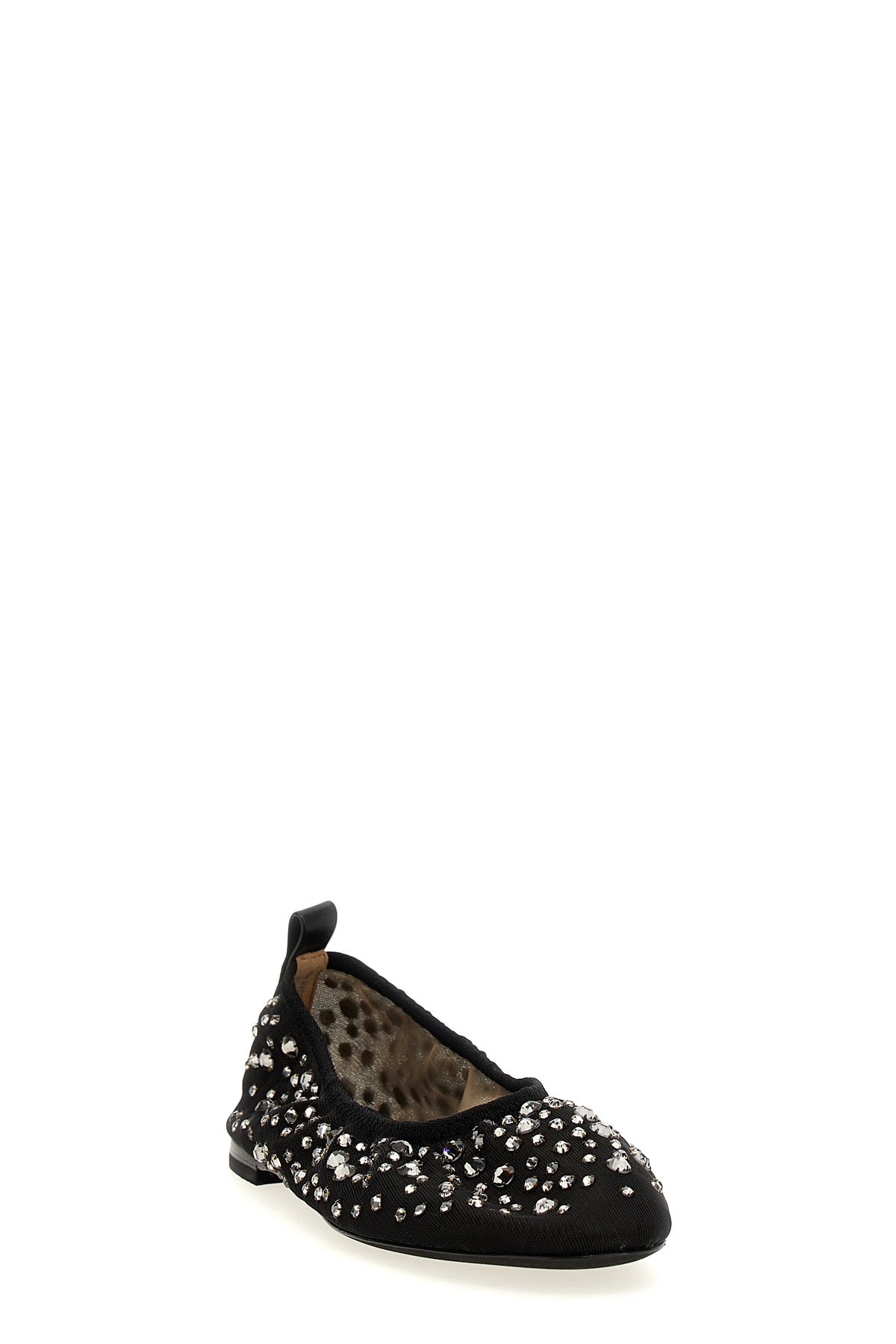 TORY BURCH 5.5 crystal mesh ballet flats