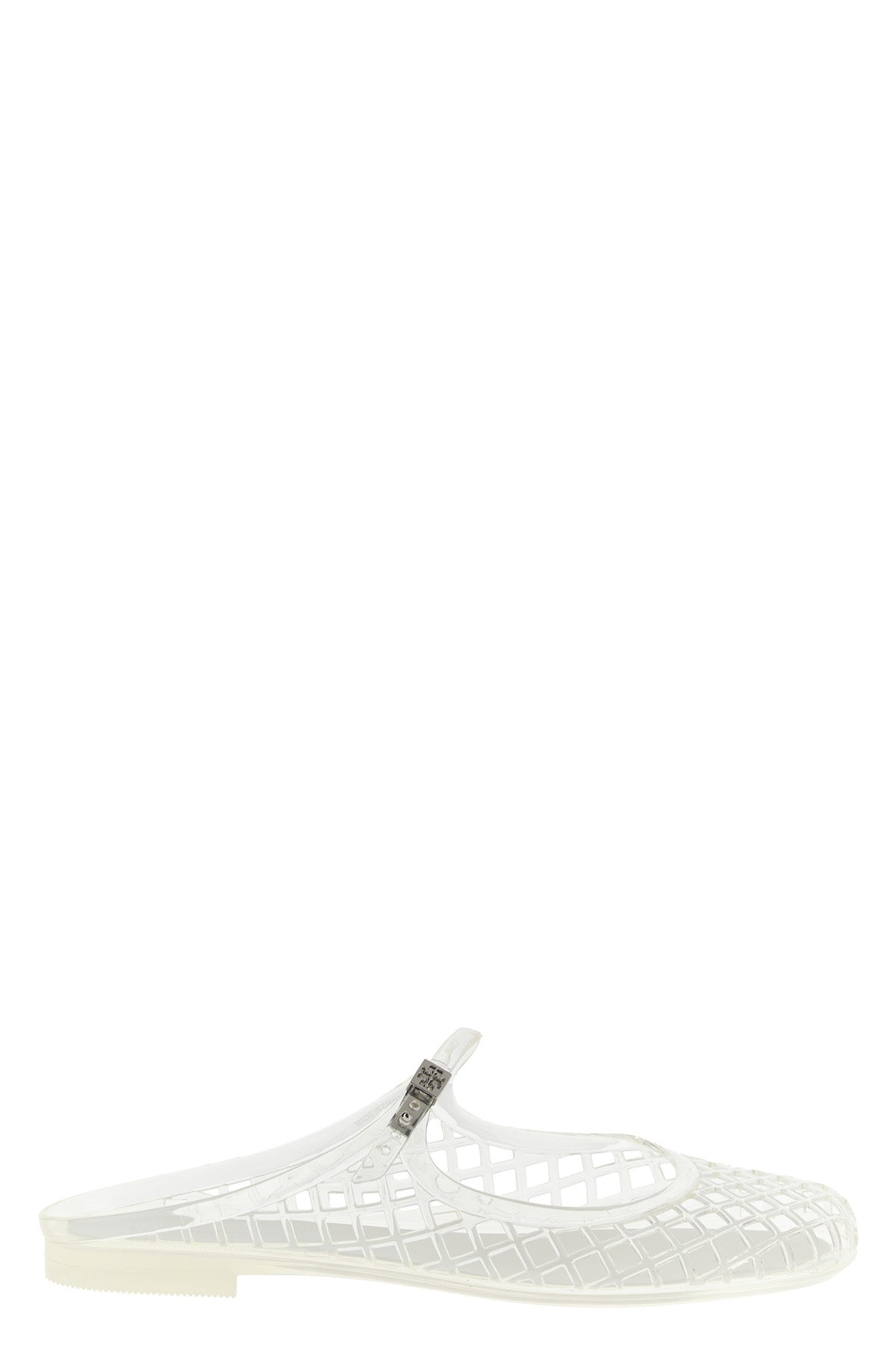 TORY BURCH 6 low sabots mello mary jane jelly in transparent rubber mesh processing