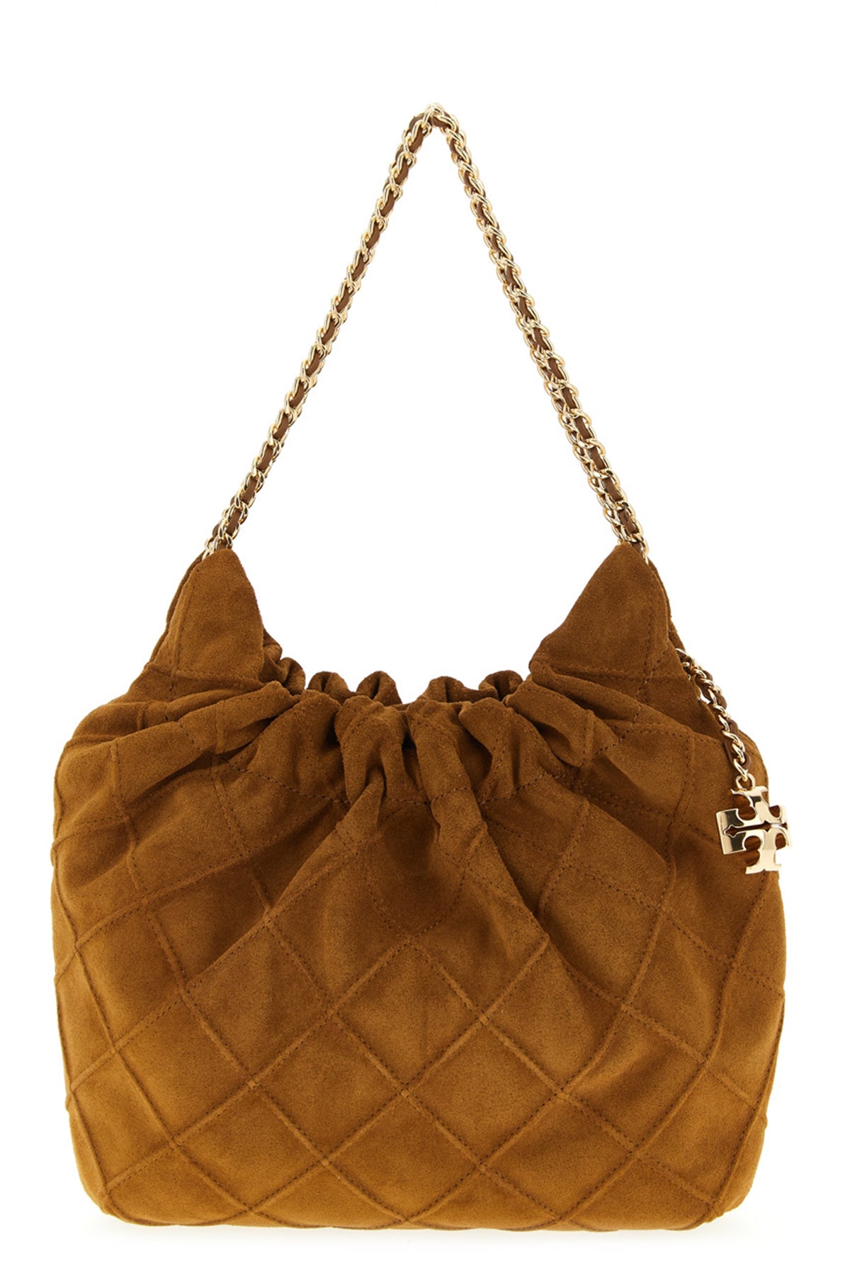 TORY BURCH OS fleming mini suede handbag