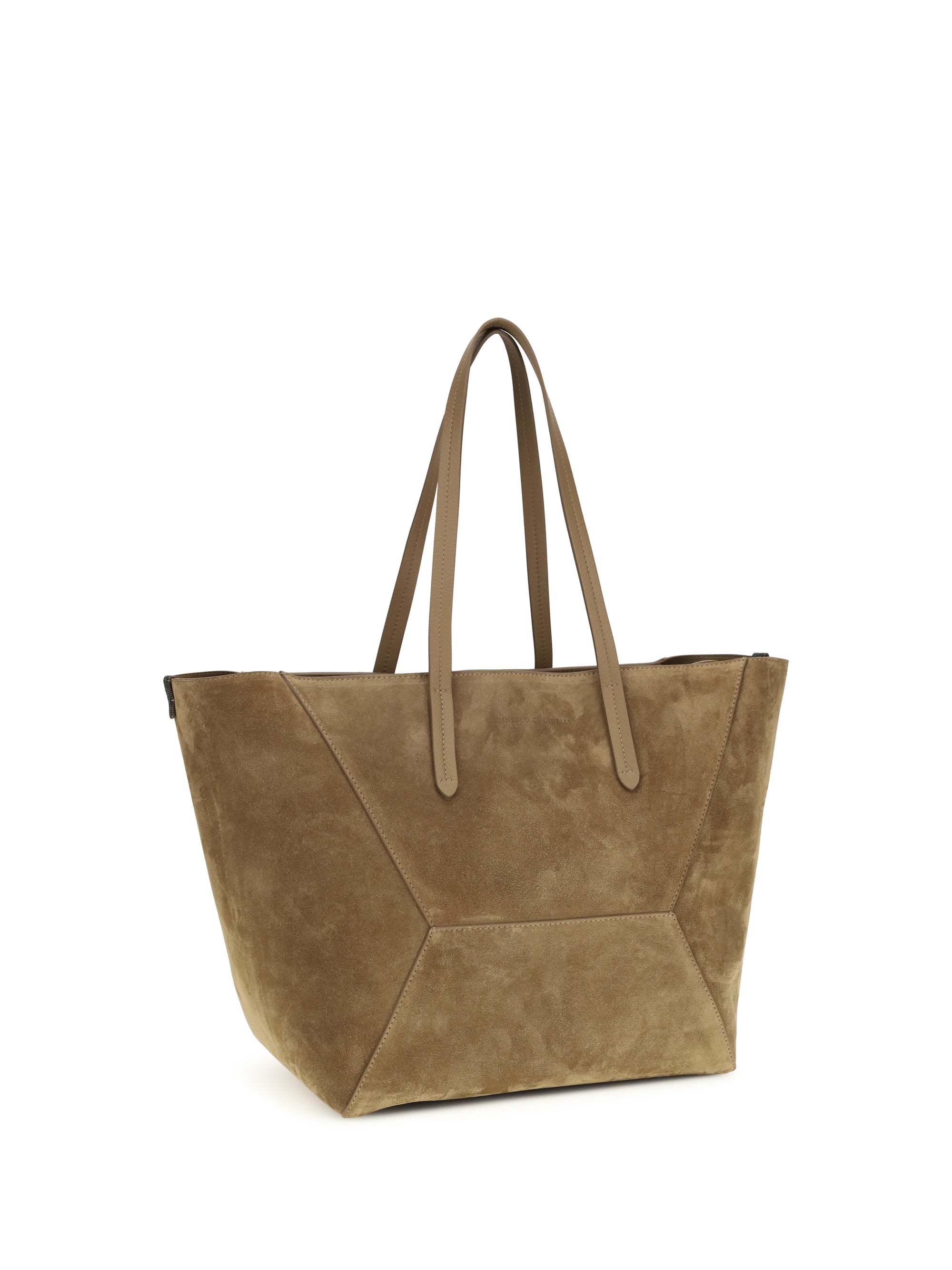 BRUNELLO CUCINELLI OS suede bc tote bag