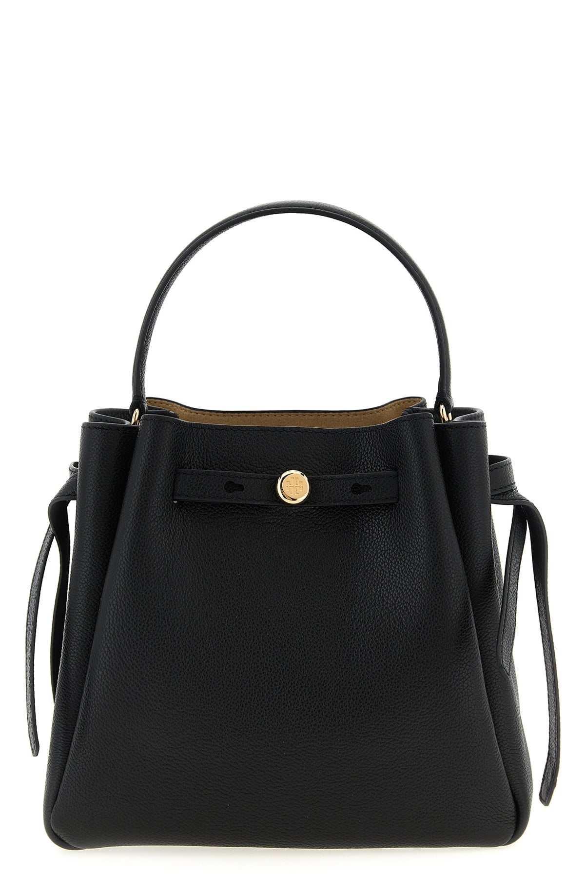 TORY BURCH OS romy bucket bag in fine hammered leather