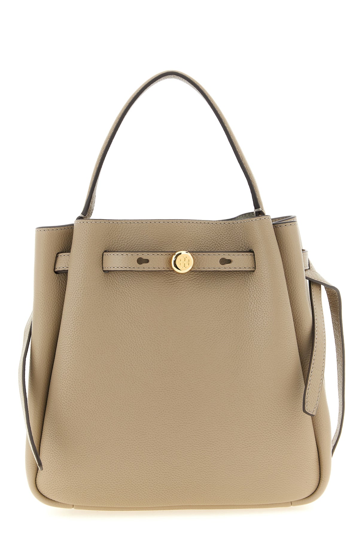 TORY BURCH OS romy bucket bag in fine hammered leather