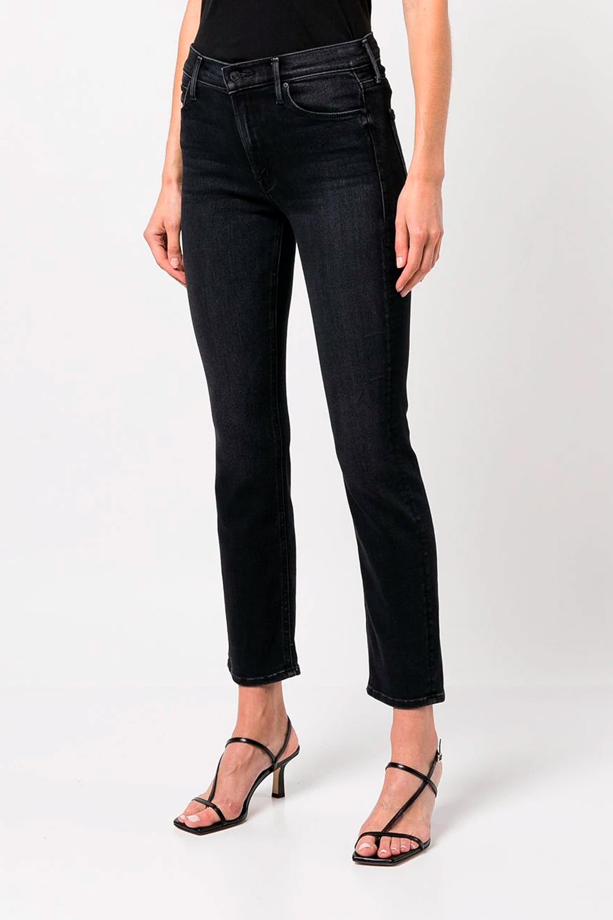 MOTHER 26 the mid rise dazzler stretch cotton jeans