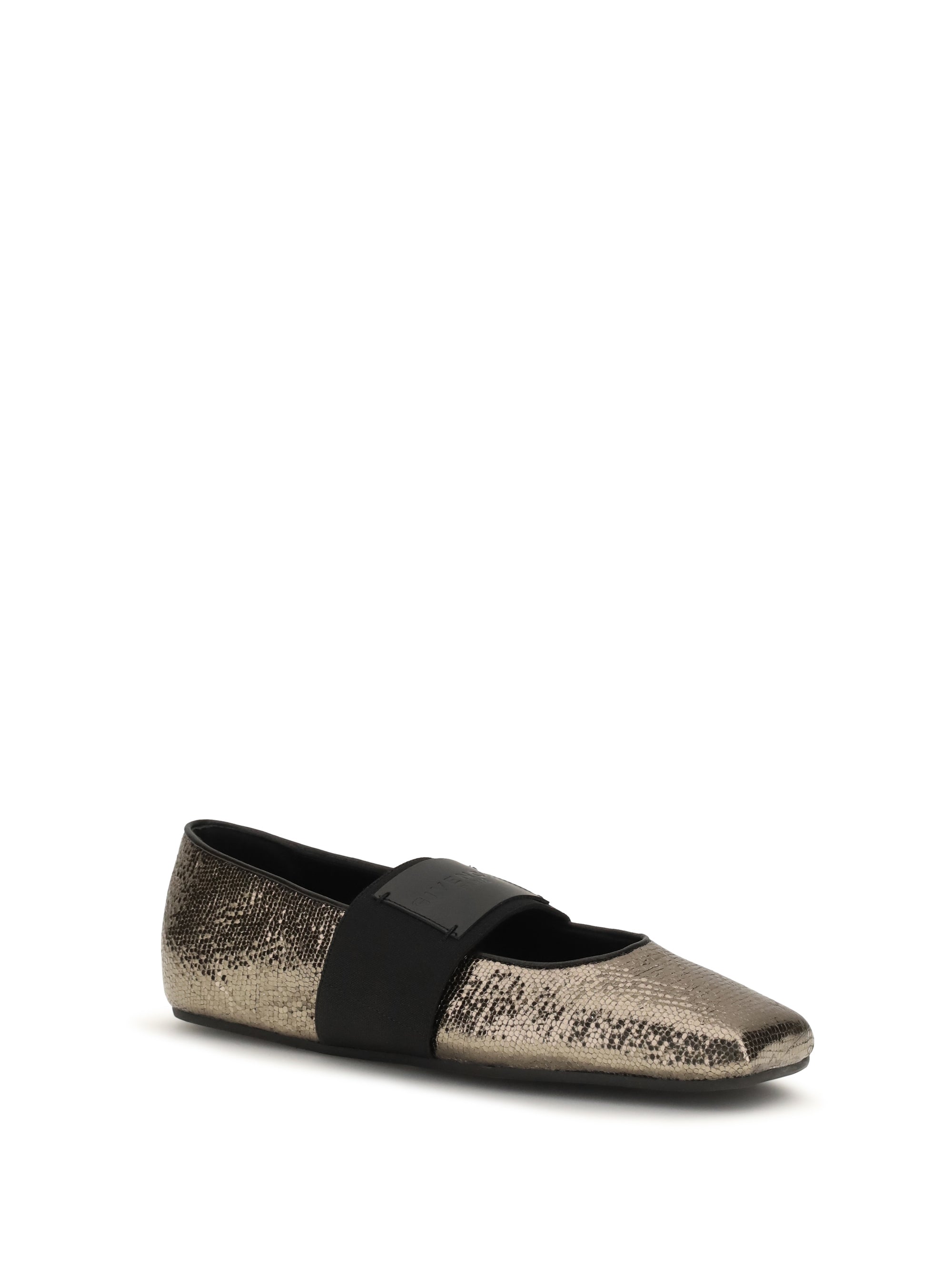 GIVENCHY 36 sliced square ballerinas in textured leather