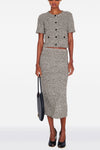 midi skirt in tweed