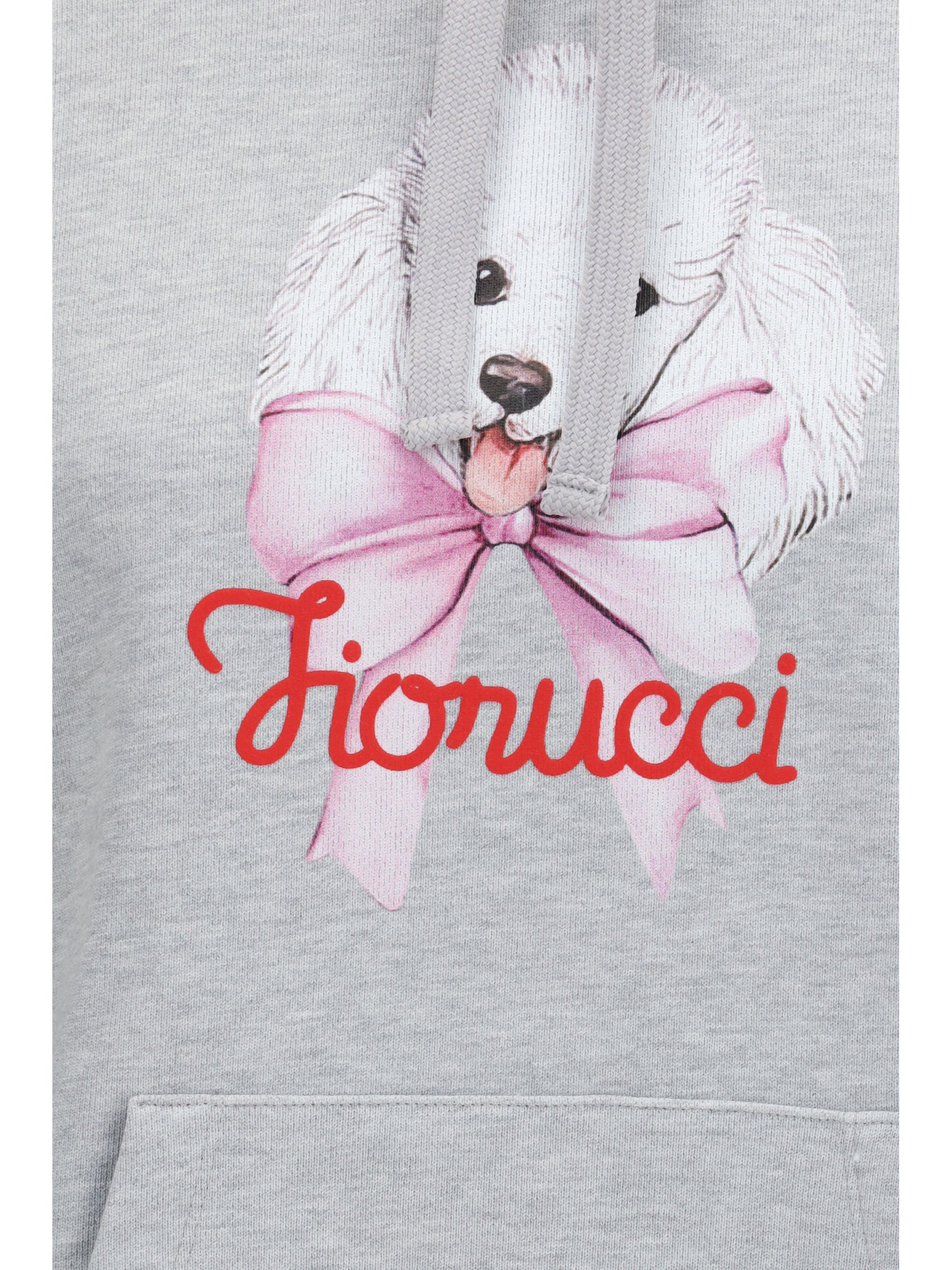 relaxed poodle-print hoodie
