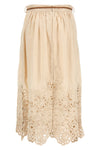 wylie embroidered linen skirt
