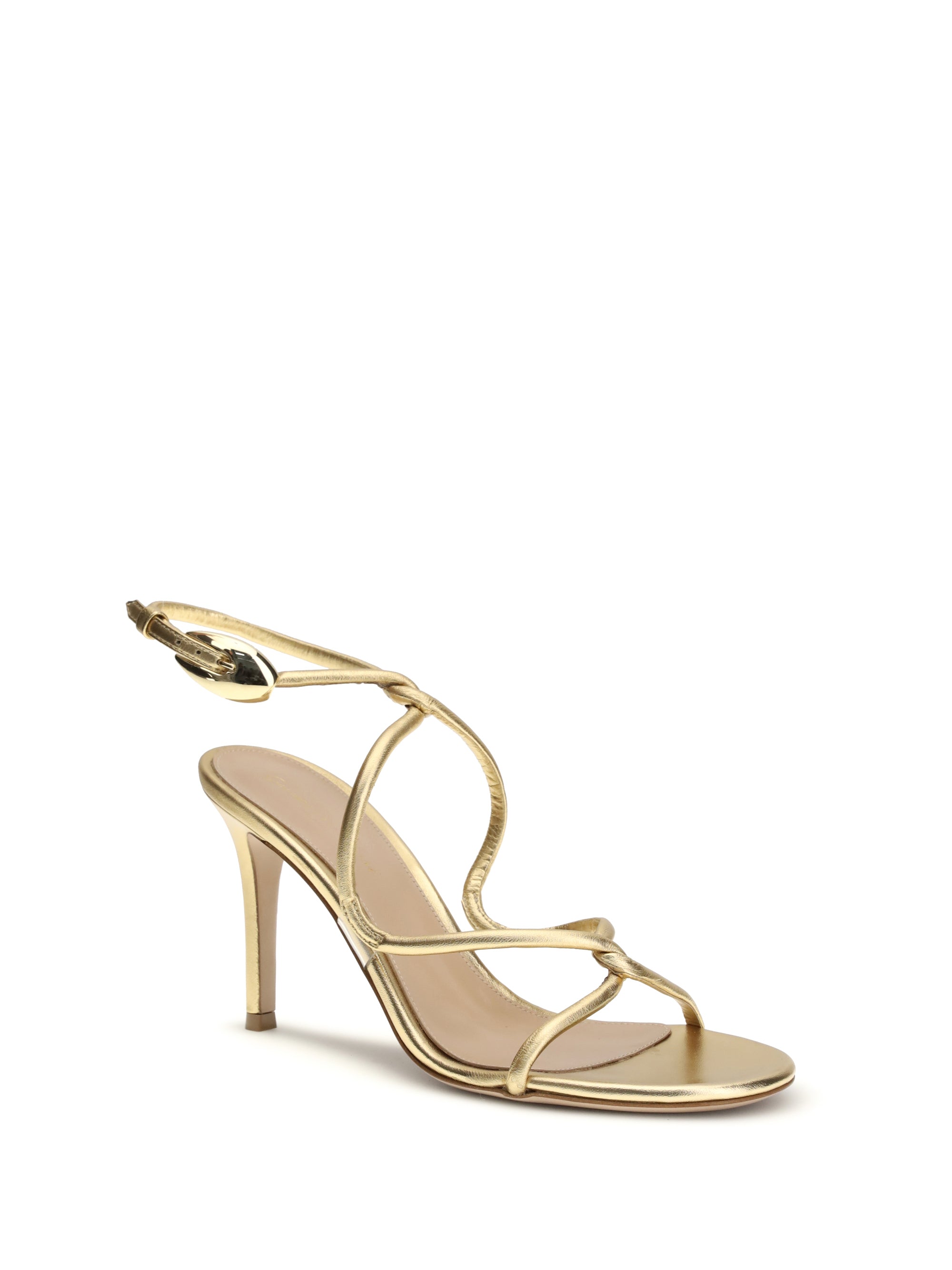 jungle mamba metallic leather sandals