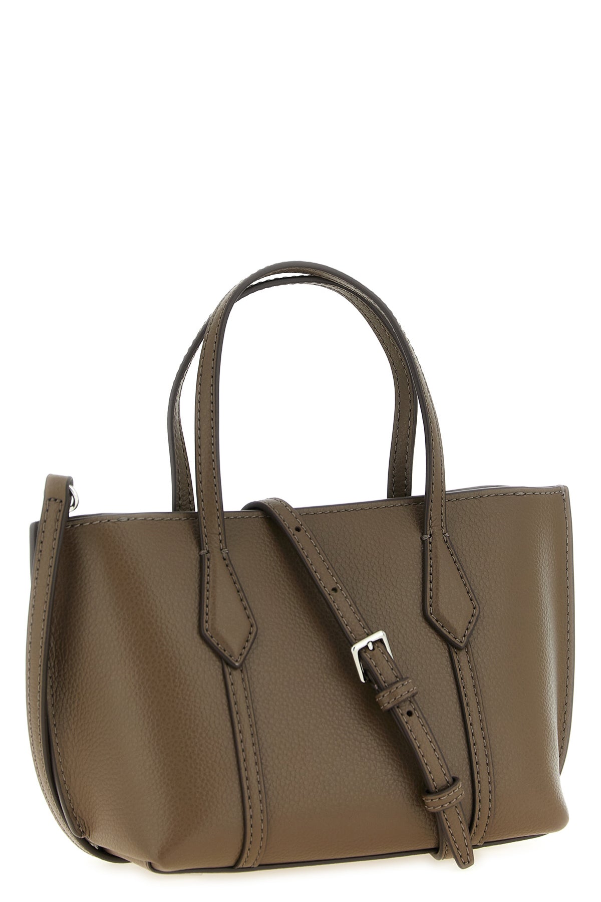 TORY BURCH OS perry mini hammered leather shopping bag
