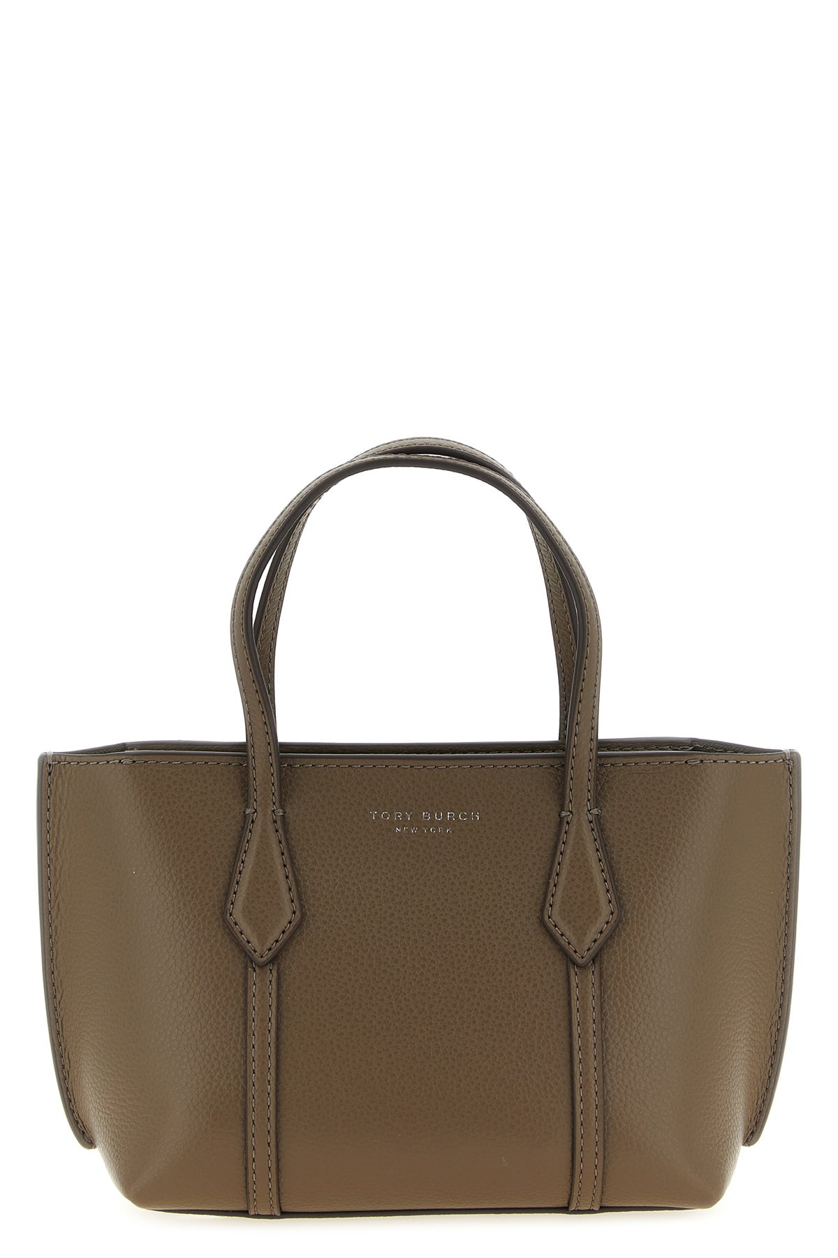 TORY BURCH OS perry mini hammered leather shopping bag