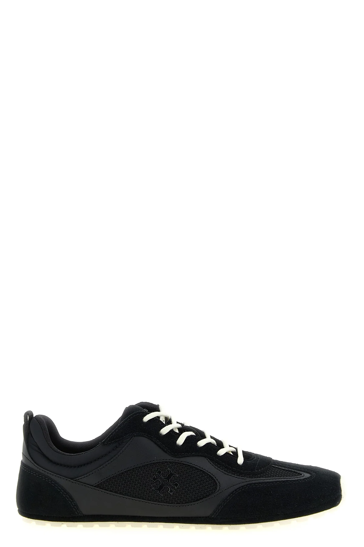 the tory burch field sneaker stands out for its low-top construction that blen