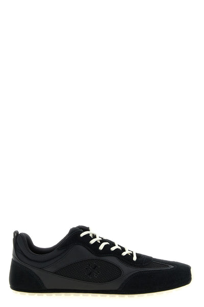 the tory burch field sneaker stands out for its low-top construction that blen