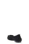 cap-toe bouclé tweed ballet flats