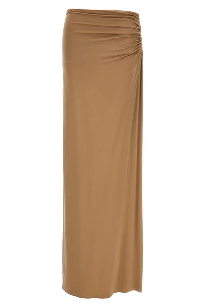 long 01 skirt in stretch viscose