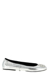 reva travel ballet flats in metallic leather