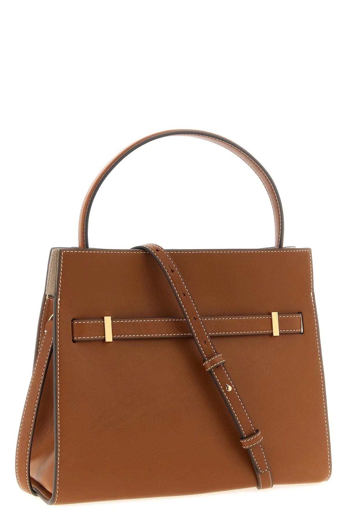 TORY BURCH OS the tory burch lee radziwill small double bag is structured in fine smooth cowhi