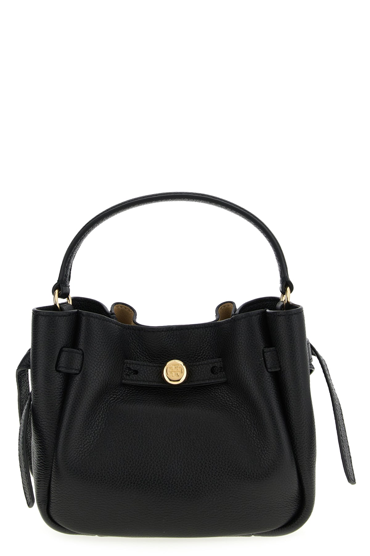 TORY BURCH OS romy bucket bag in fine hammered leather