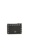rockstud zip card holder